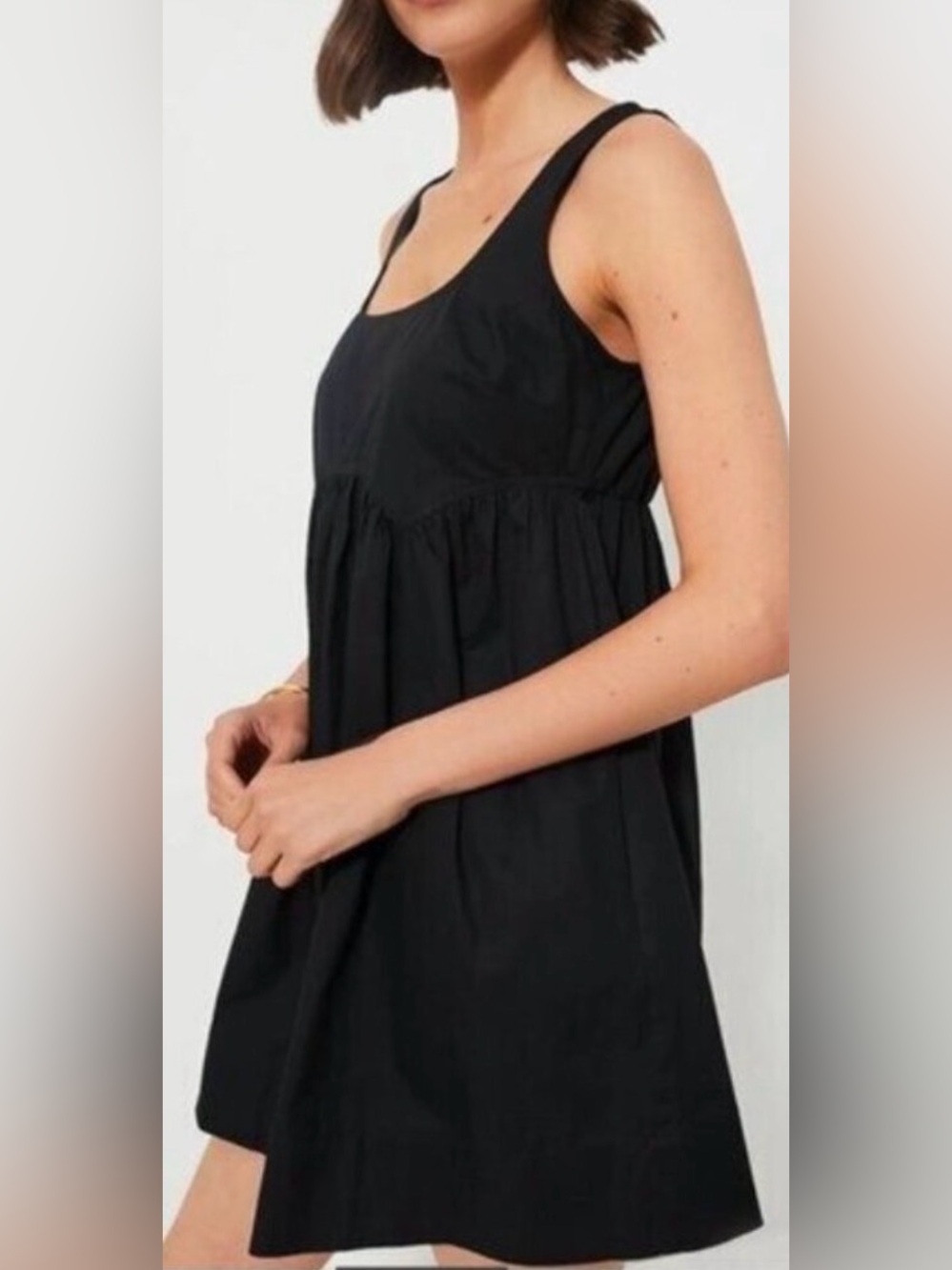 Pomander Place | NEW Black Porto Square Neckline Sleeveless Mini Dress Size XL